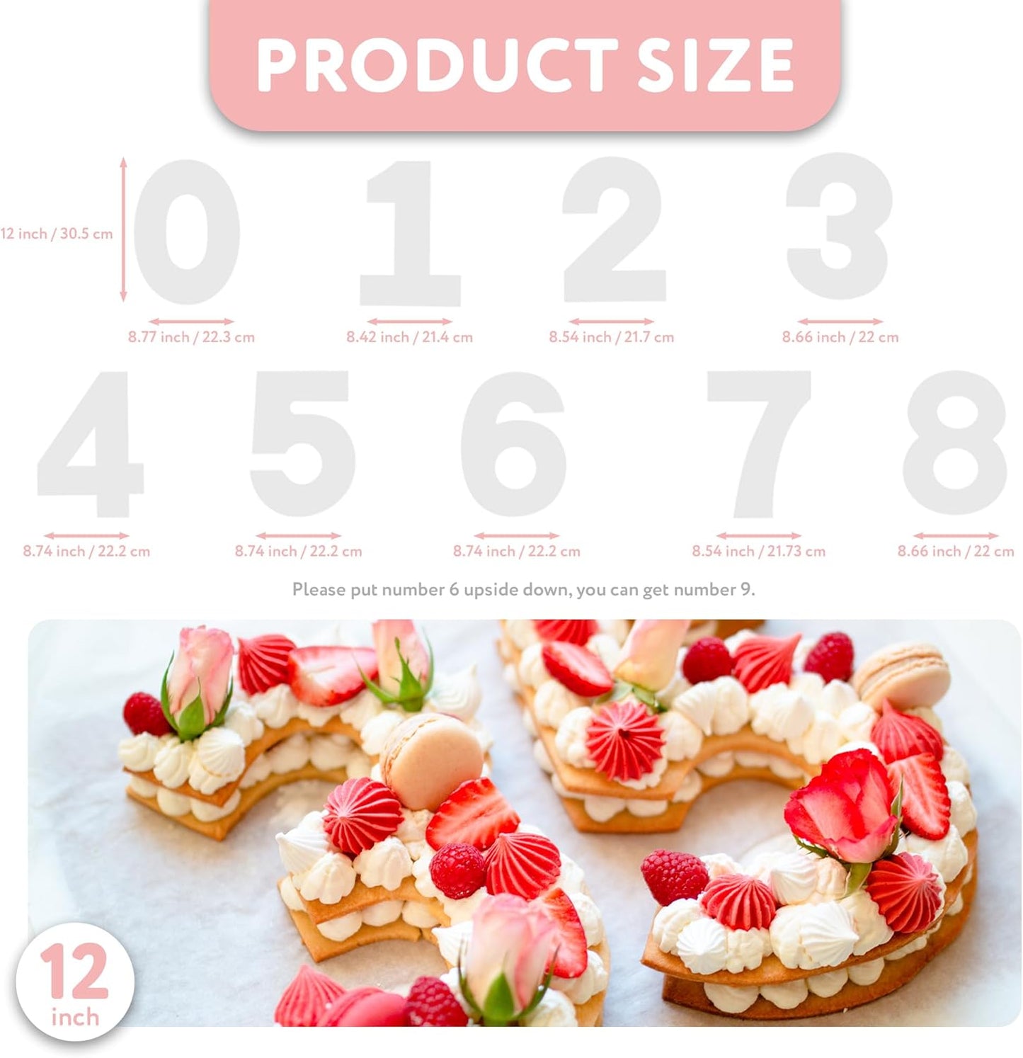 Cake Stencils (12 inch Numbers + 50 Bags)