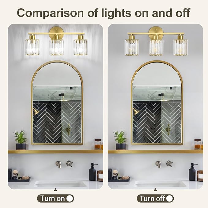 Crystal Bathroom Light Fixtures, Bathroom Lighting Fixtures Over Mirror - Image 6