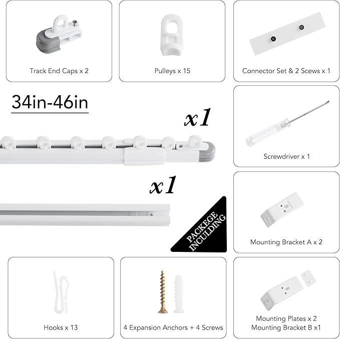 NICETOWN Door Curtain with Adjustable Ceiling Track, W34 x L 80" Thermal - Image 7