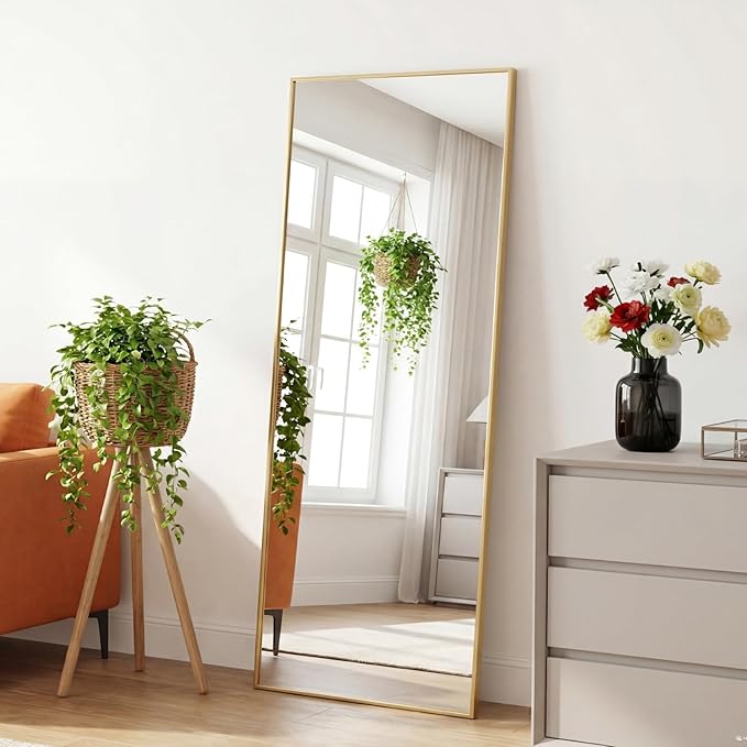 Sweetcrispy 56"x21" Full Length Mirror, Leaning or Standing Full Body Mirror - Image 7