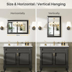 Briivue 20x30 Inch Black Bathroom Mirror - Image 5
