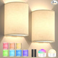 Battery Operated Wall Sconce Set of Two: 10000mAh Wireless Wall Light by Yunaking