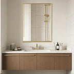 BOMINICA Brushed Gold Bathroom Mirror - Image 3