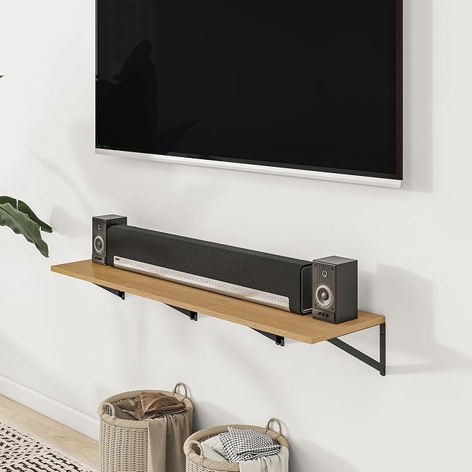 Heimlove Deep Floating Shelves for Wall, 12 Inch Deep Floating Shelves Set of 3 - Image 8
