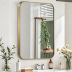 Gold Mirror, 24x36 Inch Framed Rectangle Mirror - Image 7