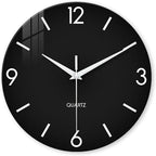 XFM Black Wall Clock 16 Inch Simple Wall Clocks Battery Operated Modern by XFMWallClock