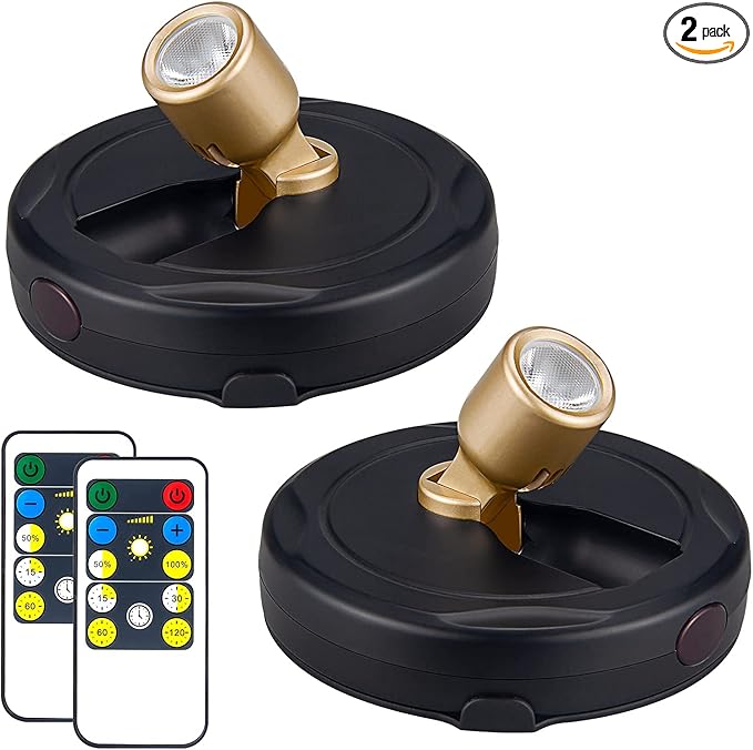 HAMVIDNE Wireless LED Spotlight, Battery Powered Picture Lights, Uplighting by HAMVIDNE