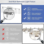Bathroom Lighting Fixtures Over Mirror, Anti-Rust Vanity Light Fixture - Image 3