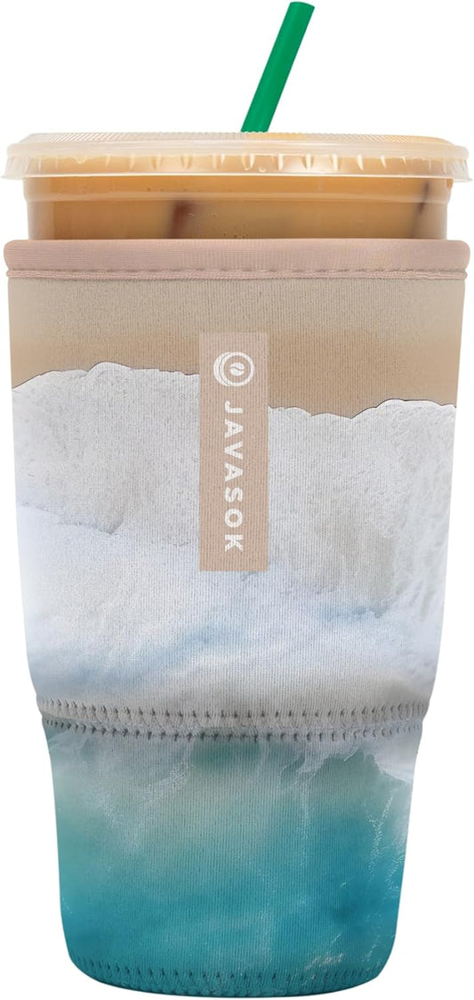 Sok It JavaSok Iced Coffee & Cold Soda Insulated Neoprene Cup Sleeve (Ay, Bay Bay!, Large: 30-32oz)