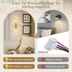 camuucci Battery Operated Wall Sconces Set of 2 Rechargeable Battery Powered - Image 3