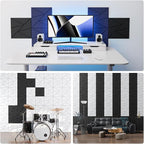 12 Pack Acoustic Panels with Self-Adhesive, Sound Panels High Density, - Image 4