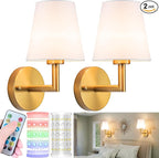 Nekhung Battery Operated Wall Sconces Set of 2, Wireless Wall Light by Nekhung