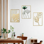 SwallowLiving Gold Wall Decor, 3 Pieces Metal Wall Art - Image 6