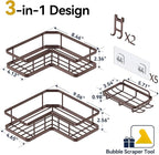 YASONIC Shower Caddy Corner, No Drilling Shower Organizer Corner - Image 2