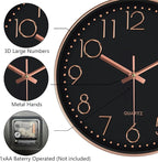 Wall Clock, Silent Wall Clocks Battery Operated 10 Inch- Modern Non Ticking - Image 6