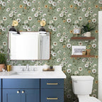 Livebor Floral Peel and Stick Wallpaper Daisy Floral Contact Paper 16.9in - Image 4