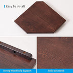 Corner Wall Shelves, Corner Floating Shelves Set of 2 Solid Oak Wood Display - Image 5