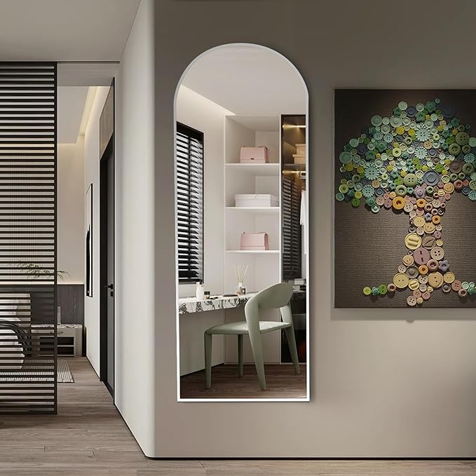 Rowjut Floor Mirror Arched Full Length Mirrors, Mirror Full Length Standing - Image 3