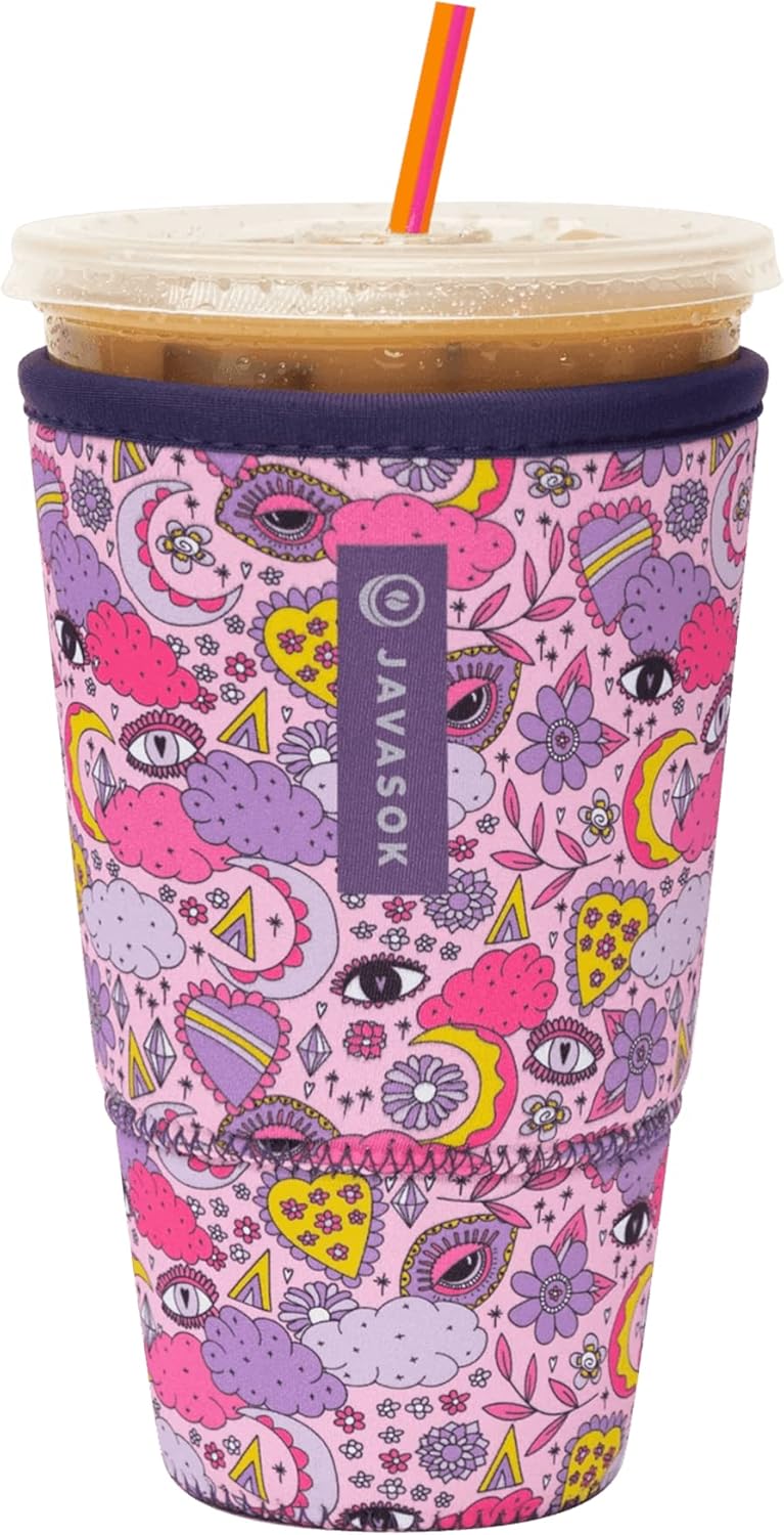 Sok It JavaSok Iced Coffee & Cold Soda Insulated Neoprene Cup Sleeve (Space Mystic, XLarge: 38-42oz)