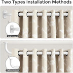 Curtain Rods 36-88 Inch, 1 Inch Adjustable Heavy Duty Room Darkening Window - Image 4