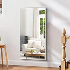KOCUUY Silver Bathroom Mirror, HD Tempered Glass, Anti-Rust Brushed Silver Frame - Image 6