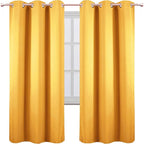 LEMOMO Yellow Thermal Blackout Curtains/42 x 72 Inch/Set of 2 Panels Room - Image 2