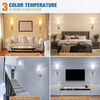 NIORSUN 25.4 inch Battery Operated Wall Sconce Set of 2, 9 Colors Wireless - Image 4