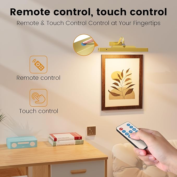 4 Pack Picture Art Above Light Set, Remote Control Timer 3 Color Temps - Image 6