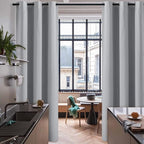 RYB HOME Sliver Grey Blackout Curtains - Image 2