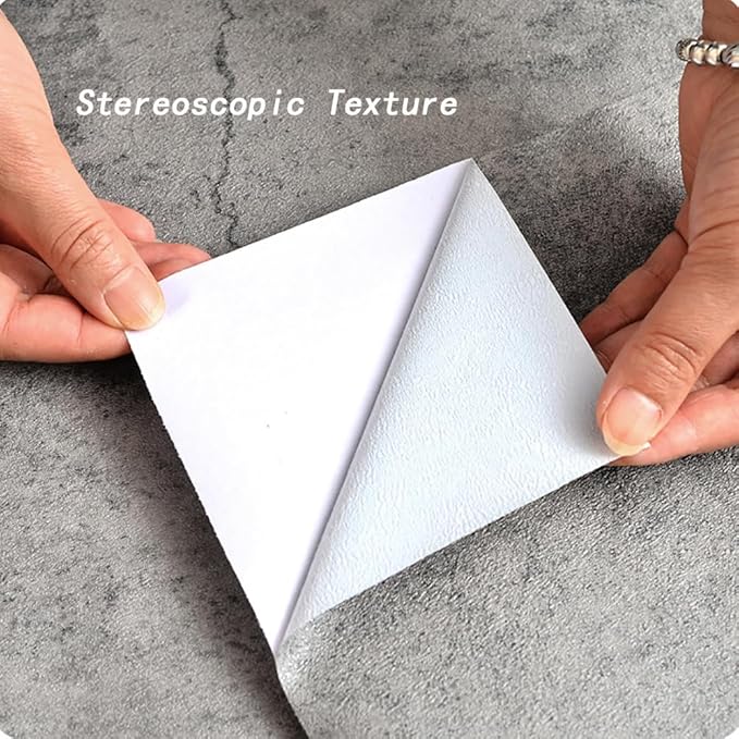 BAYYA Concrete Wallpaper Peel and Stick Grey/Brown/Beige Cement Contact Paper - Image 8