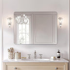 USHOWER 40x30 Inch Large Frameless Bathroom Mirror, Rectangle Wall Vanity Mirror - Image 7