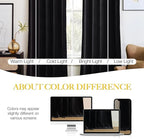 NICETOWN Black Velvet Blackout Curtains 96 inch Long - Image 9