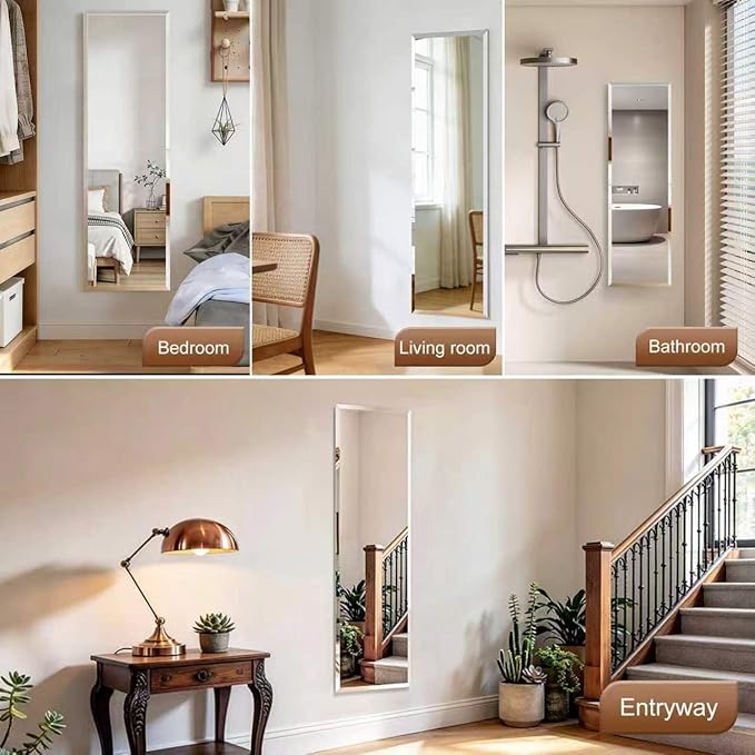Frameless Mirror Full Length 56”x21”| Wall Mount Mirror Full Length Beveled - Image 5