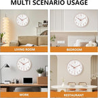 Wall Clock, Silent Wall Clocks Battery Operated 10 Inch- Modern Non Ticking - Image 8