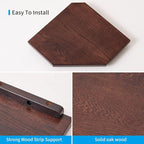 Corner Wall Shelf, Solid Oak Wood White Floating Corner Shelf Organizer - Image 5