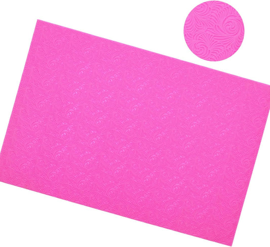 Embossing Lace Fondant Molds,Cake Fondant Impression Mat, Silicone Molds for Cake Decorating - Spiricle Pattern