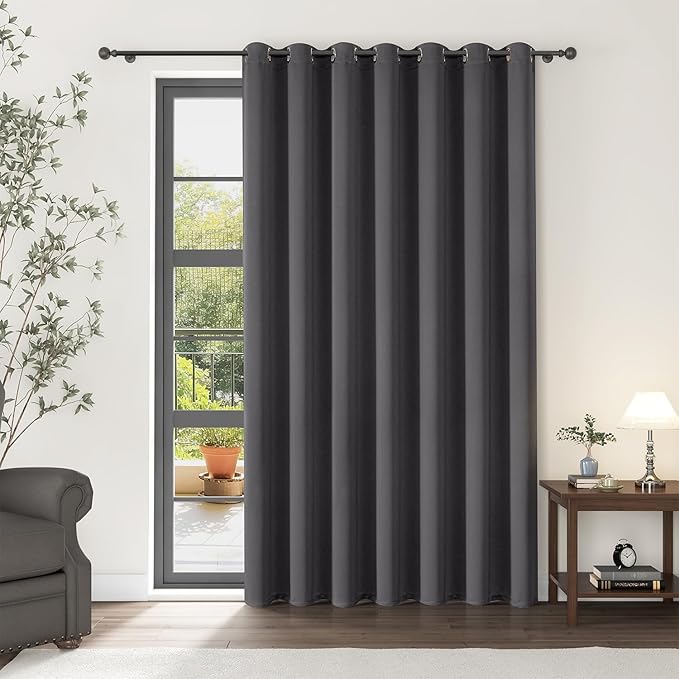 ChrisDowa Room Divider Curtain 90 Inches Long, Wide Blackout Sliding Door by ChrisDowa