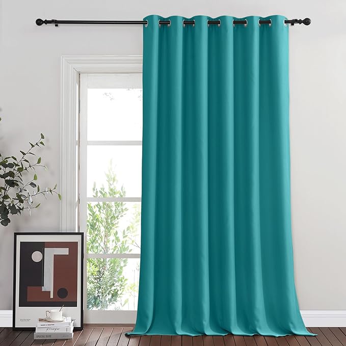 NICETOWN Room Divider Curtain 132 Inches Long, Wide Blackout Sliding Door - Image 8