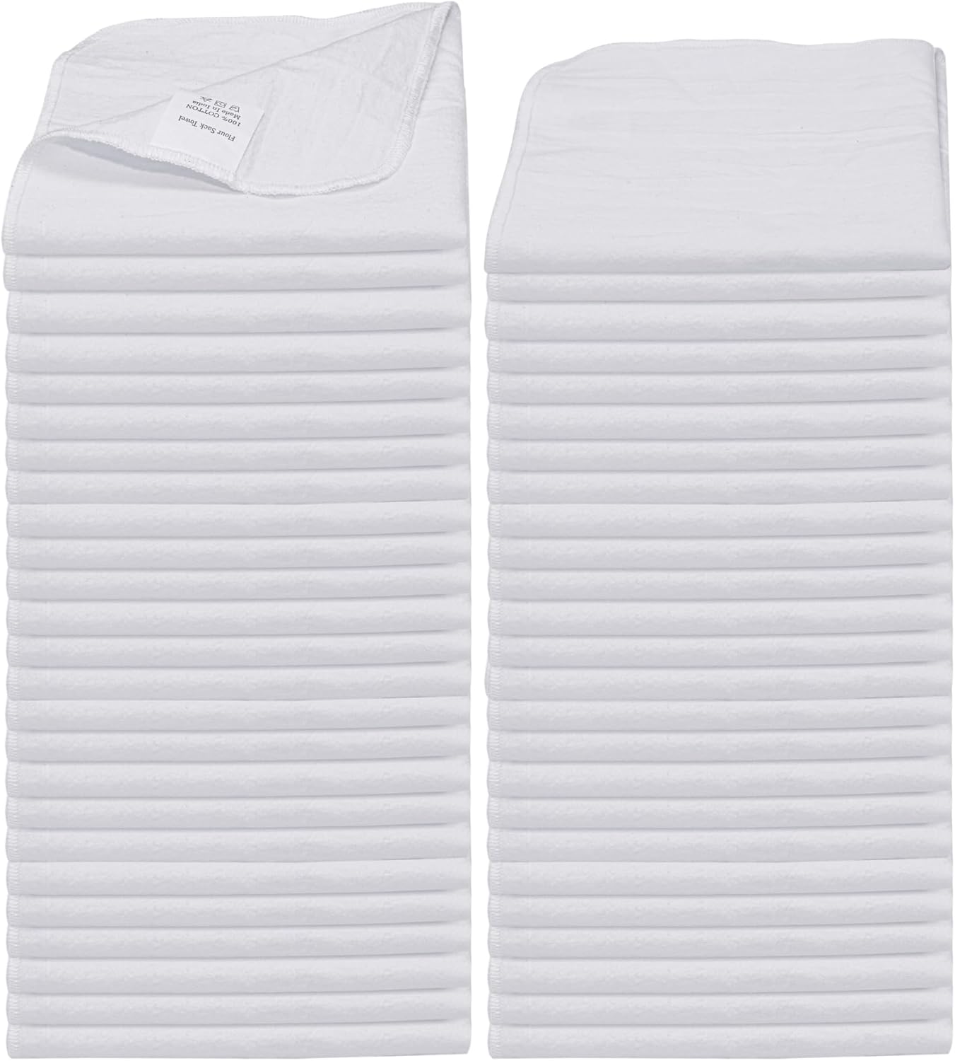 Shop Towels| Multipurpose Commercial and Residential Shop Cleaning| Car Wash, Polish, Housewares, Microwave, Coffee Machine, Restaurant, Bathrooms, Electronics, Auto Garage | 50 Pack 14"x12" White