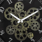 CLXEAST 15 Inch Real Moving Gear Wall Clock, Vintage Industrial Steampunk Metal - Image 8