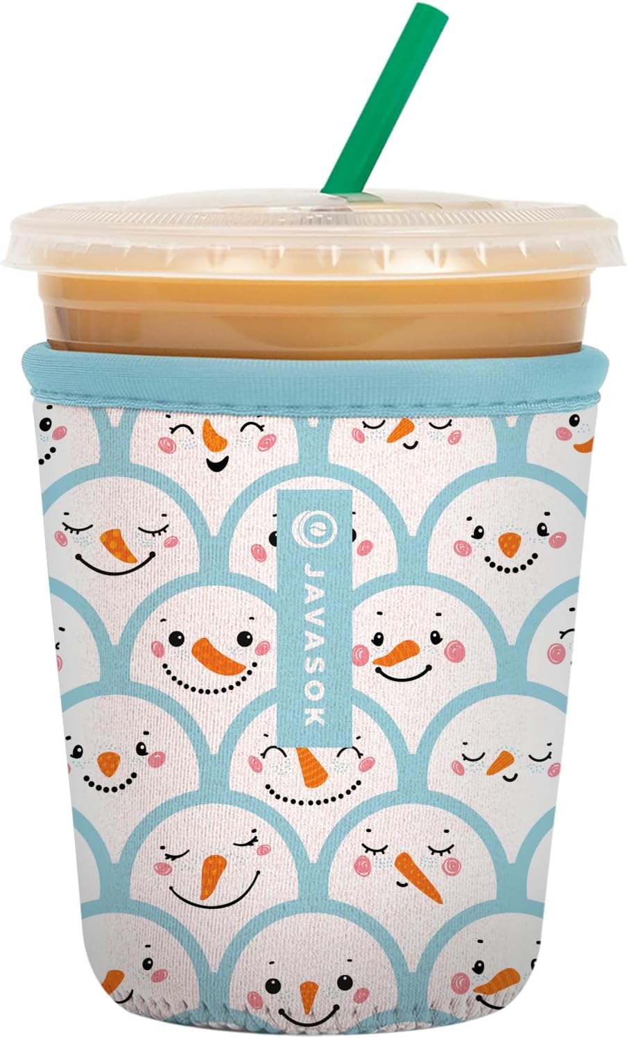 Sok It JavaSok Iced Coffee & Cold Soda Insulated Neoprene Cup Sleeve (Snow Friends, Small: 16-20oz)