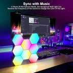 OJQ 8 Pack Hexagon Lights Wall RGB Panel - Image 4