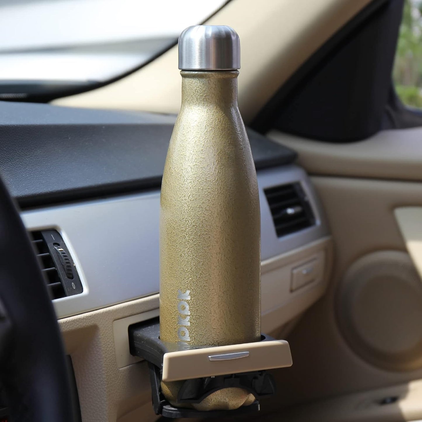 BJPKPK Insulated Water Bottles 17oz, Leak Proof Stainless Steel Water Bottle Keeps Cold for 24H and Hot for 12H, BPA Free,Silver