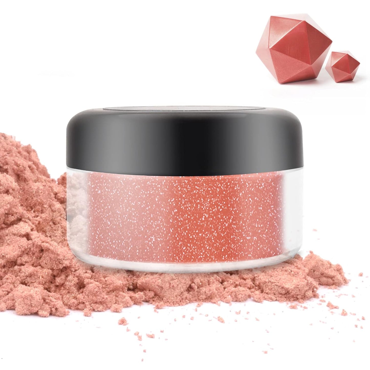 Edible Glitter - 10g Luster Dust Edible Food Grade Coloring Glitter for Cake Decorating, Baking, Drinks - Shimmer Dust Powder, Metallic Color Dusting Powder for Icing,Fondant,Candy, Cookie (Rose Gold)