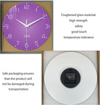 XNM Large Wall Clock for Girls Room 20 Inch Purple Clock Battery Operated Glass - Image 6