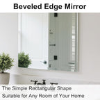 Ruomeng Frameless Mirror for Wall, 30x30 Inch Bathroom Vanity Mirror Farmhouse - Image 6