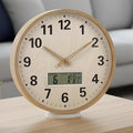 zyzamay 12 Inch Modern Light Brown Wood Grain Indoor/Oudoor Wall Clock by ZYZAMAY