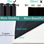 Yakamok 84 Inch Length 100% Blackout Curtains - Image 5