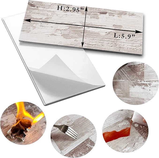 AULIGET 3" x 6" Subway Tile Peel and Stick Backsplash, Thick PVC Stick on Wall - Image 5