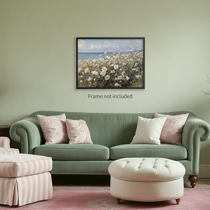 rumlud Coastal Wildflower Poster French Spring Flower Landscape Wall Art Nature - Image 6